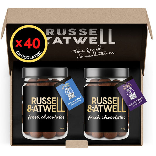 Creamy Milk & Smooth Dark 2 - Jar Box - Russell and Atwell