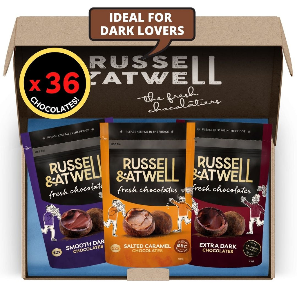 Dark Monty Fresh Chocolate Dragon 3 - Pack - Russell and Atwell