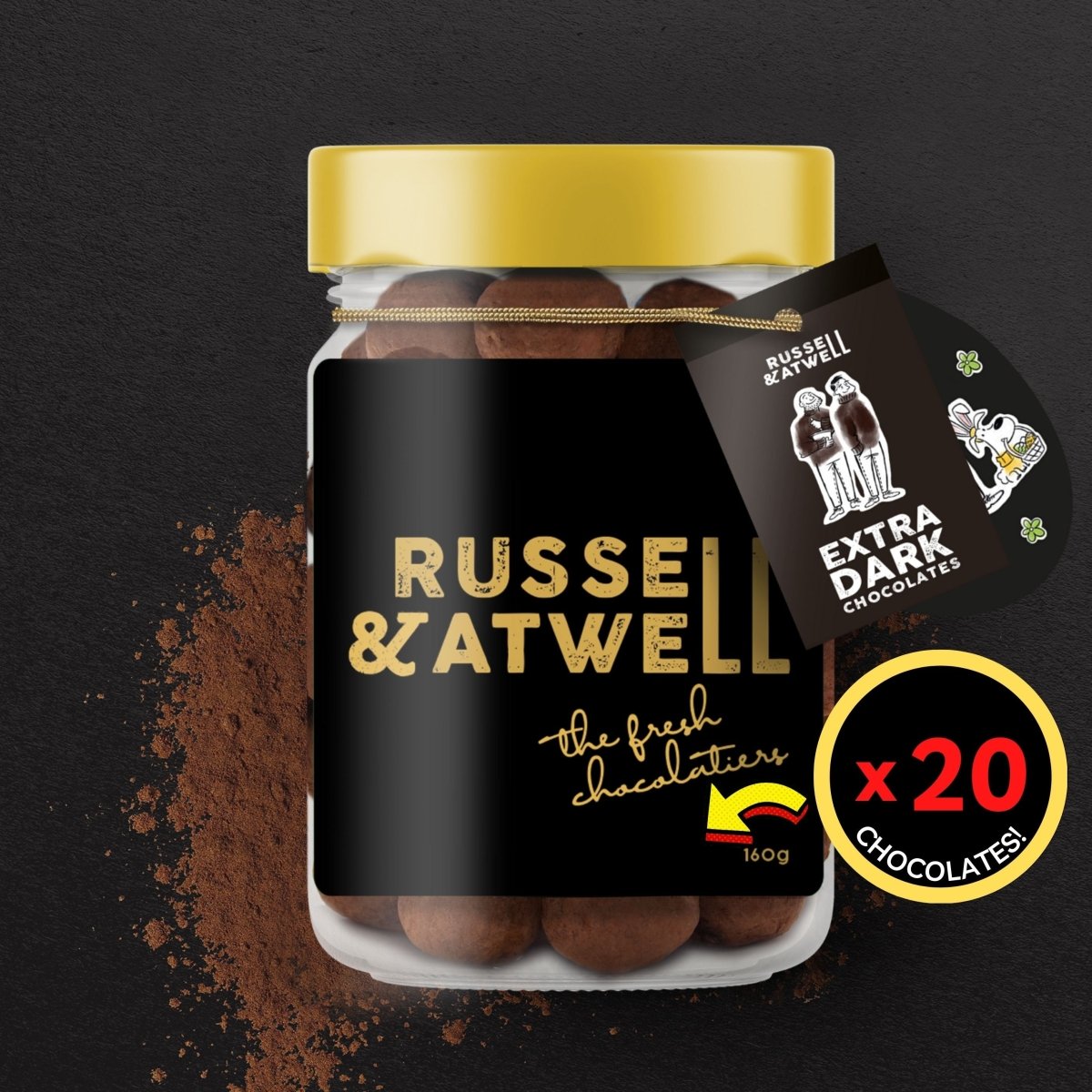 Easter Egg with Dark & Extra Dark Jars - Russell and Atwell