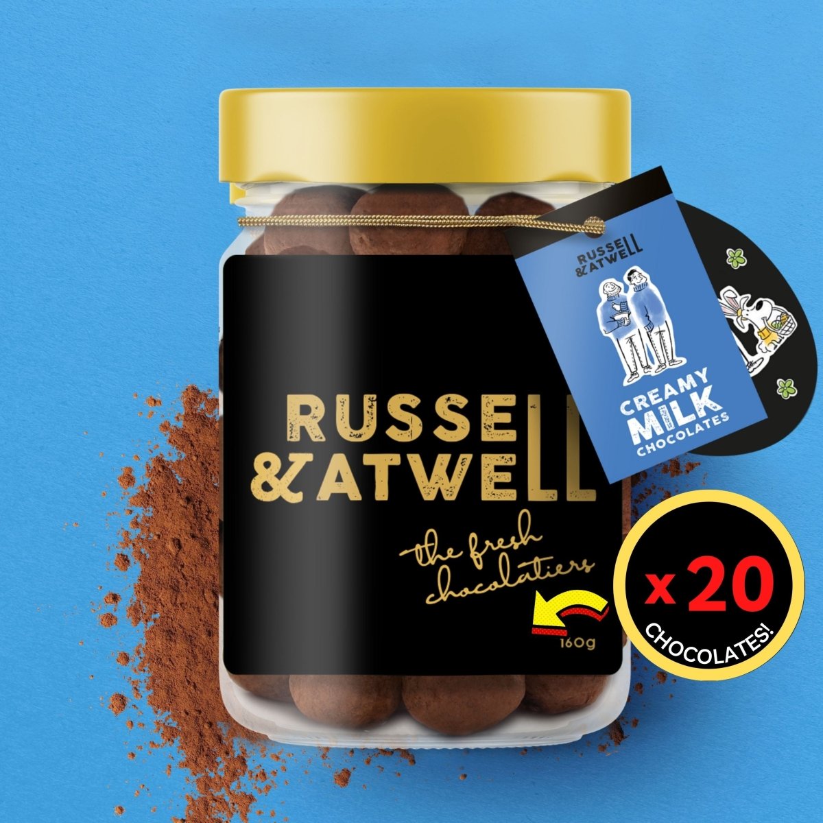 Easter Egg with Milk & Blond Jar Packs - Russell and Atwell