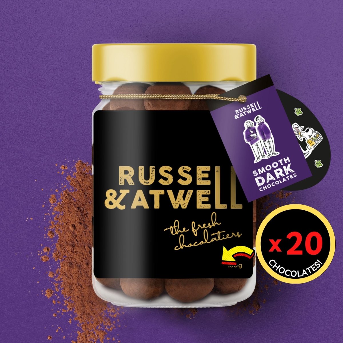 Easter Egg with Milk & Dark Jars - Russell and Atwell