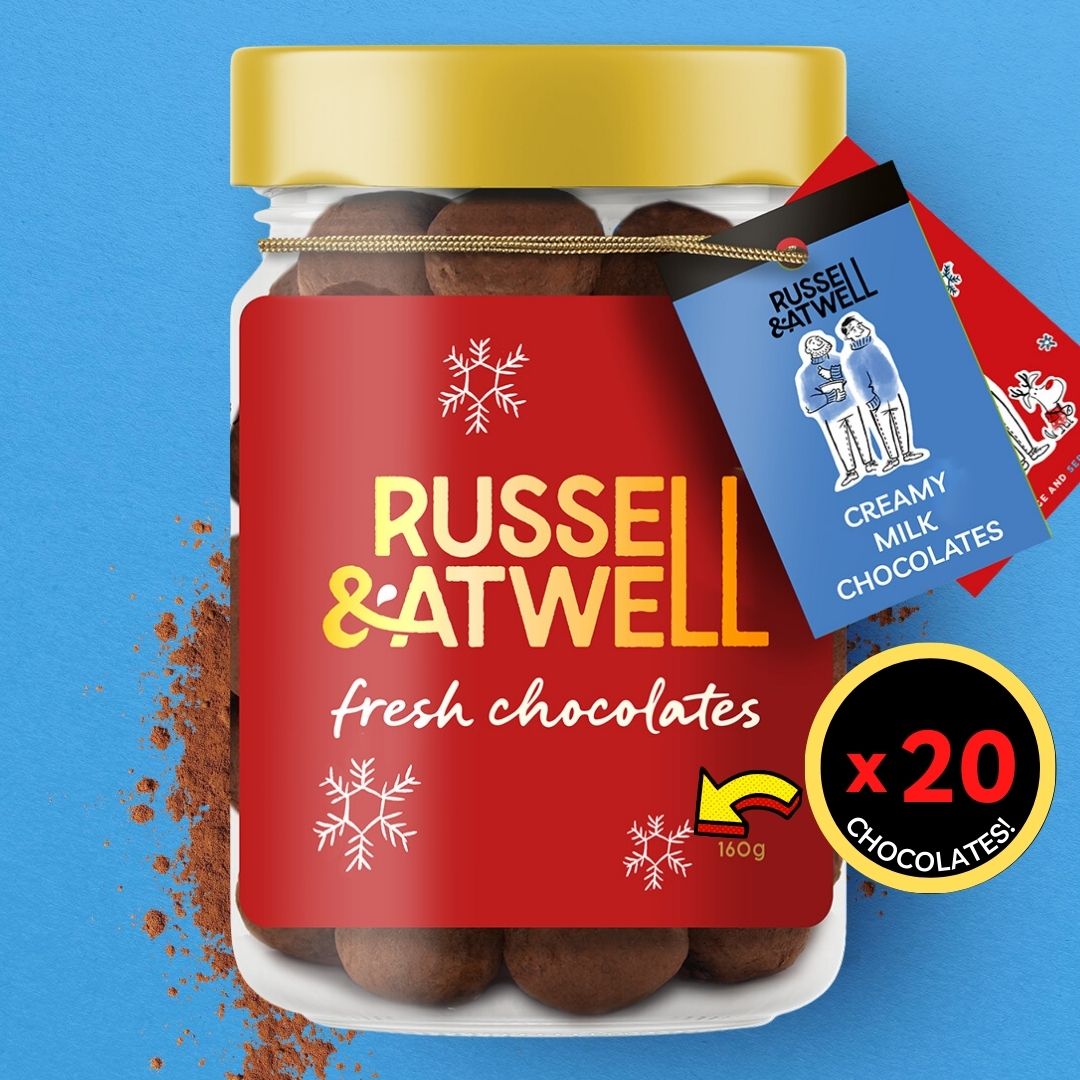 Festive Cracking Hazelnut & Creamy Milk 2 - Jar Box - Russell and Atwell