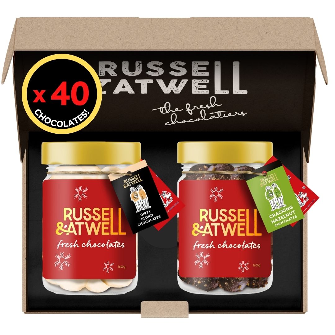 Festive Cracking Hazelnut & Dirty Blond 2 - Jar Box - Russell and Atwell