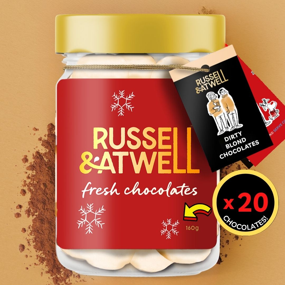 Festive Creamy Milk & Dirty Blond 2 - Jar Box - Russell and Atwell