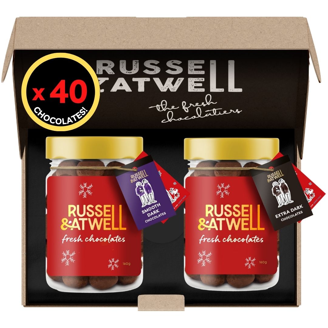 Festive Smooth Dark & Extra Dark 2 - Jar Box - Russell and Atwell