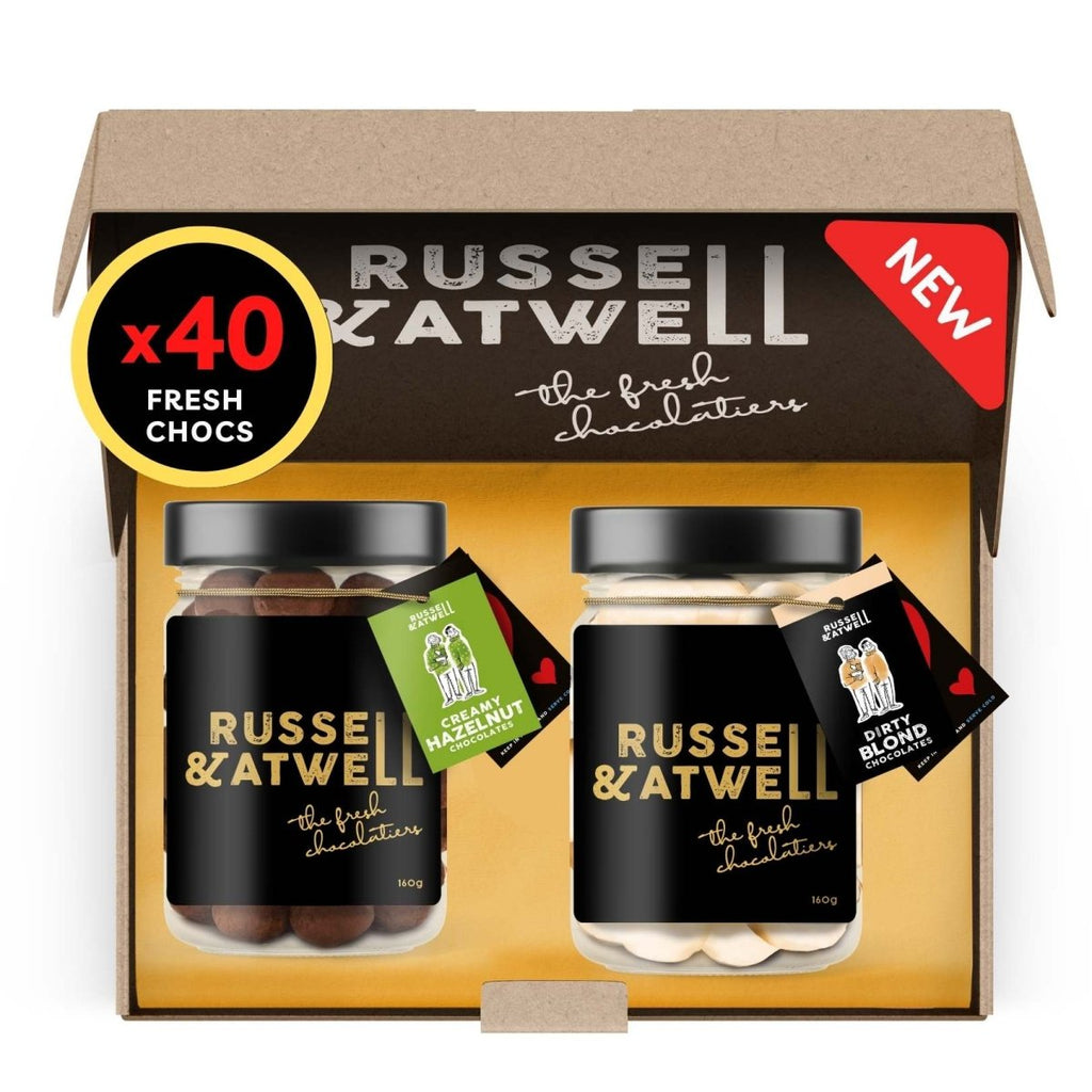 Hazelnut and Blond 2-Jar Box - Russell and Atwell
