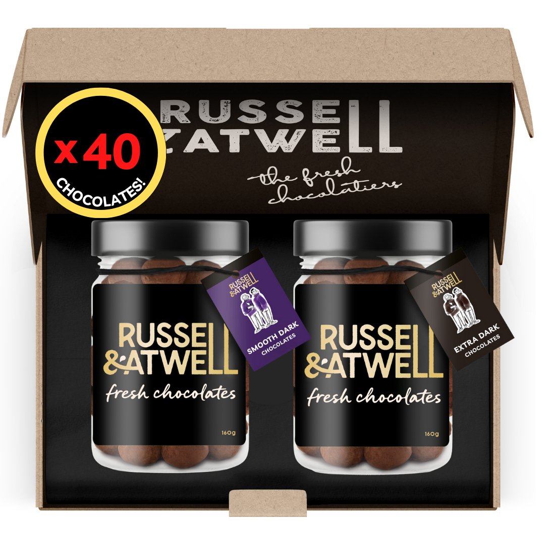 Smooth Dark & Extra Dark 2 - Jar Box - Russell and Atwell