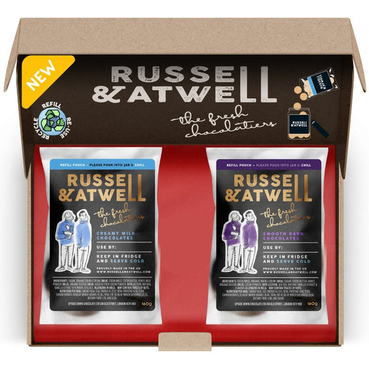 NEW Milk & Dark Fresh Chocolate Eco-Jar Refill - Russell and Atwell